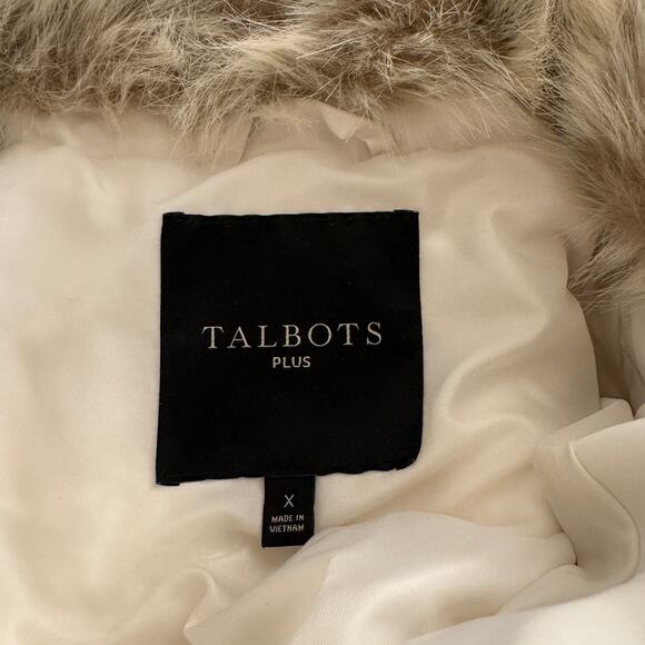 NWOT Talbots Down Puffer Vest - Detachable Faux Fur Collar - Plus Size X - Picture 4 of 6